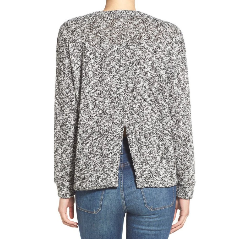 Splendid Loose Knit Split Back Sweater - image 3